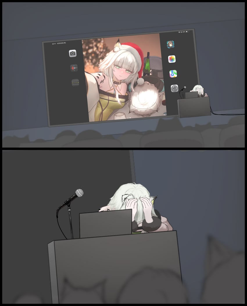 doctor and kal'tsit (arknights and 1 more) drawn by mebe_(teadia_violet)