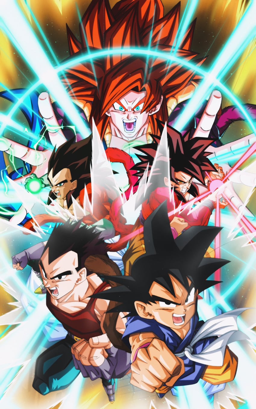 son goku, vegeta, and gogeta (dragon ball and 1 more) drawn by taidon0879
