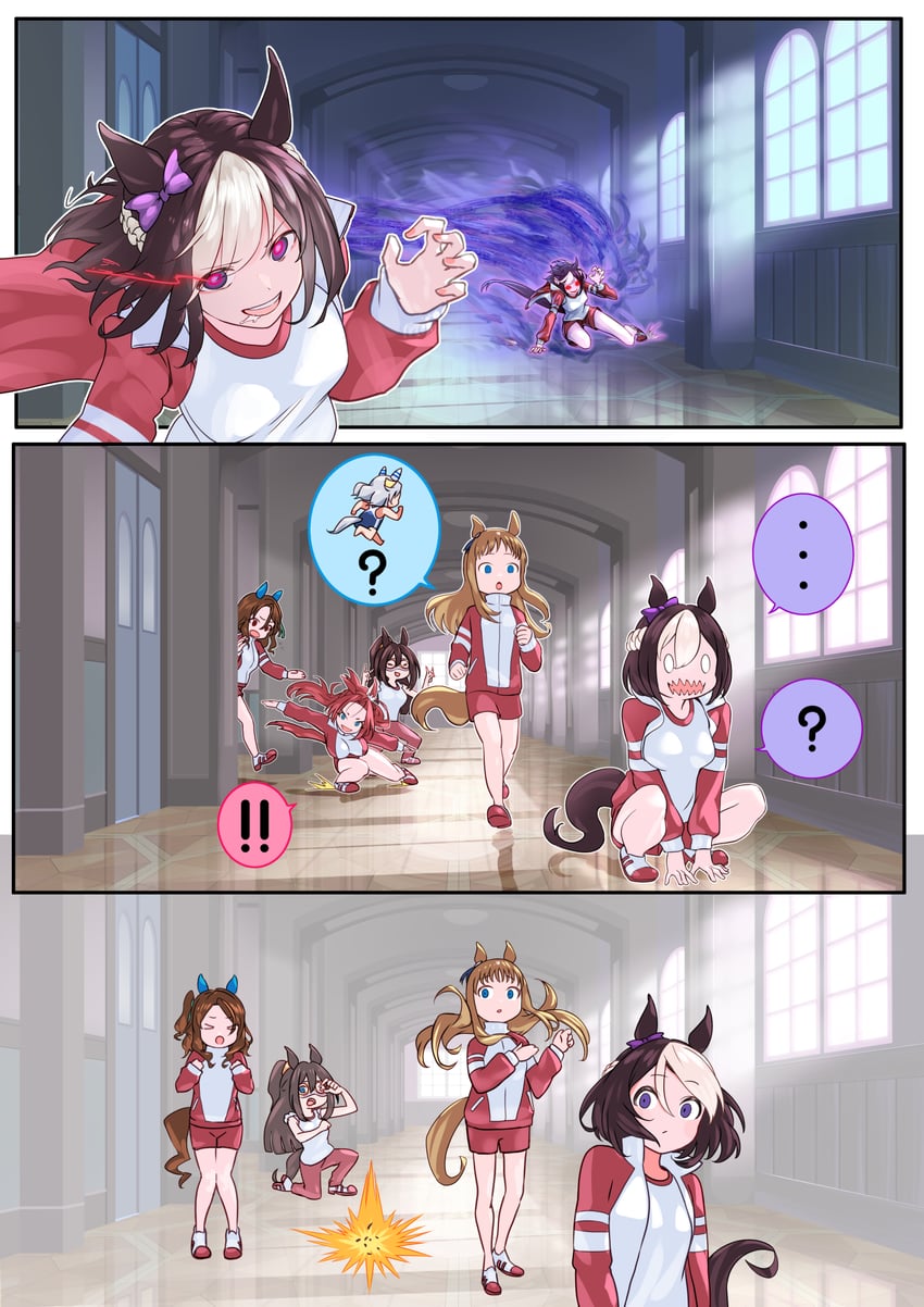special week, king halo, grass wonder, hishi miracle, el condor pasa, and 1 more (umamusume) drawn by nabe_puyo
