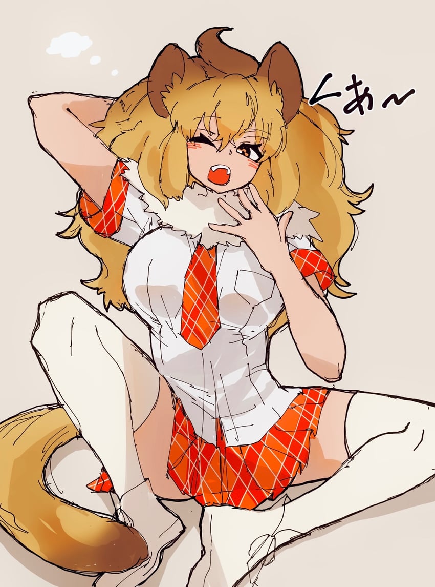 lion (kemono friends and 1 more) drawn by super_fuwafuwa