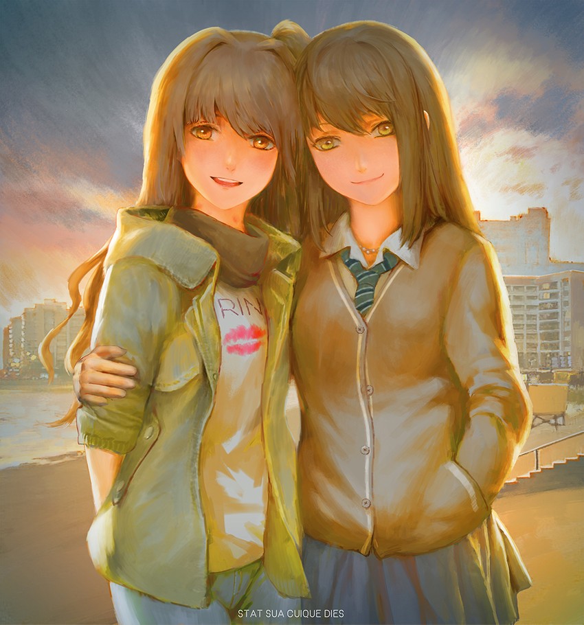 shibuya rin and shimamura uzuki (idolmaster and 1 more) drawn by xianggang_jizhe