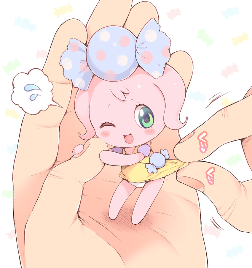 candy pakupaku and candy super quick pass and smile sparktchi (tamagotchi and 2 more) drawn by koorizu
