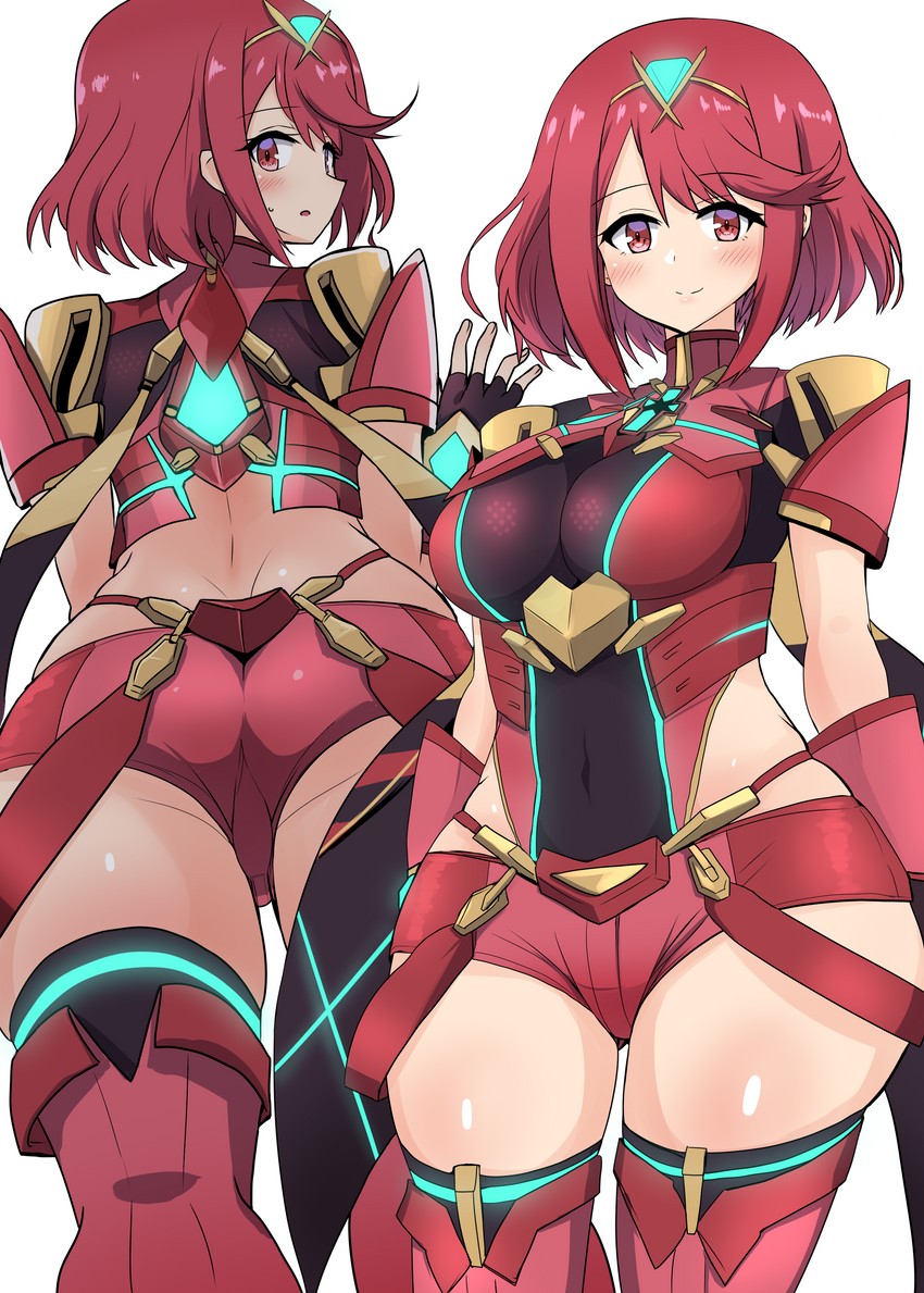 pyra (xenoblade chronicles and 1 more) drawn by asyura_kumo