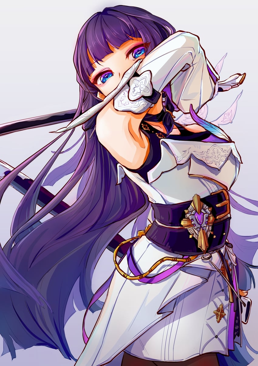 raiden mei (honkai and 1 more) drawn by lanieve