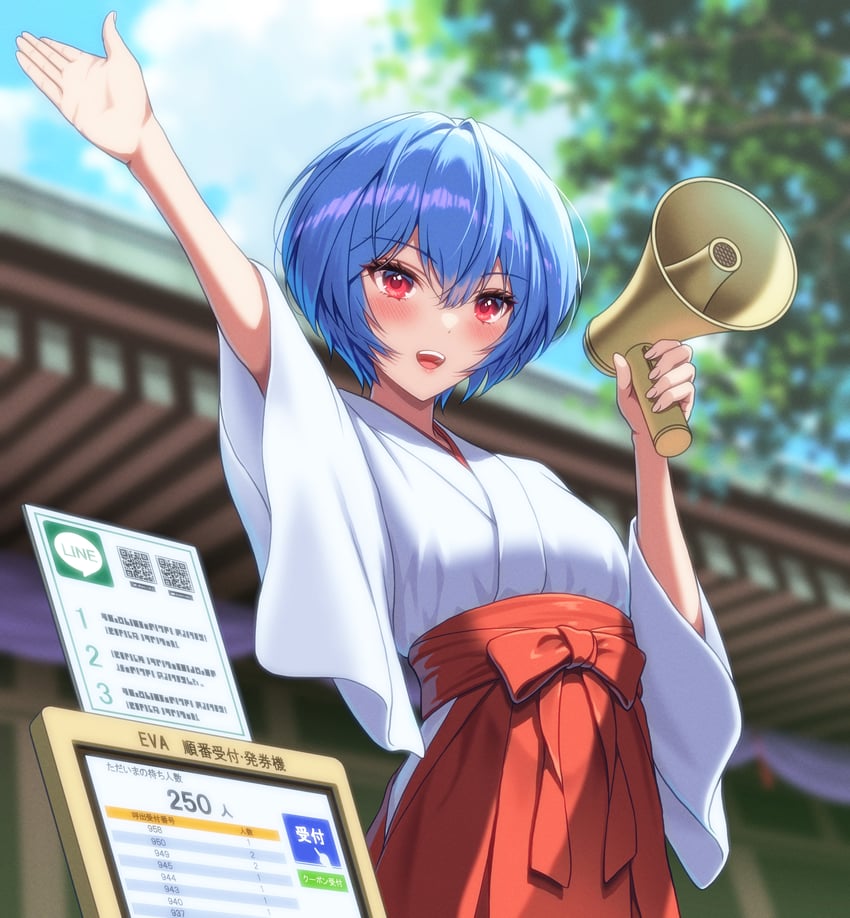 ayanami rei (neon genesis evangelion and 1 more) drawn by yahha