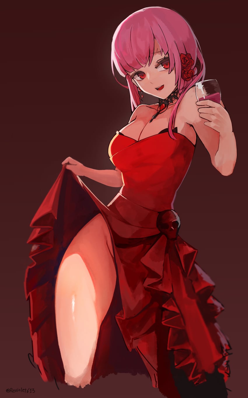 mori calliope (hololive and 1 more) drawn by iver_(reviolet)