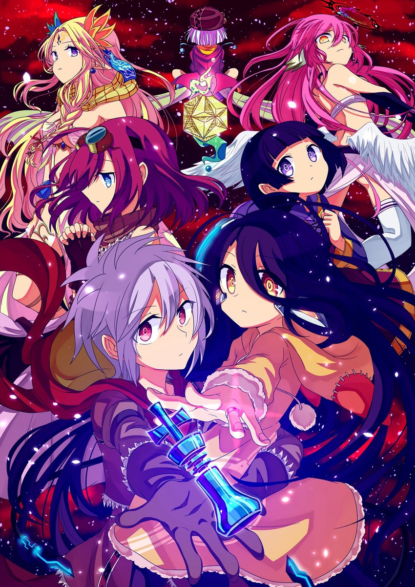 jibril, shuvi, teto, riku, sync nilvalen, and 2 more (no game no life) drawn by yuiti_hinata