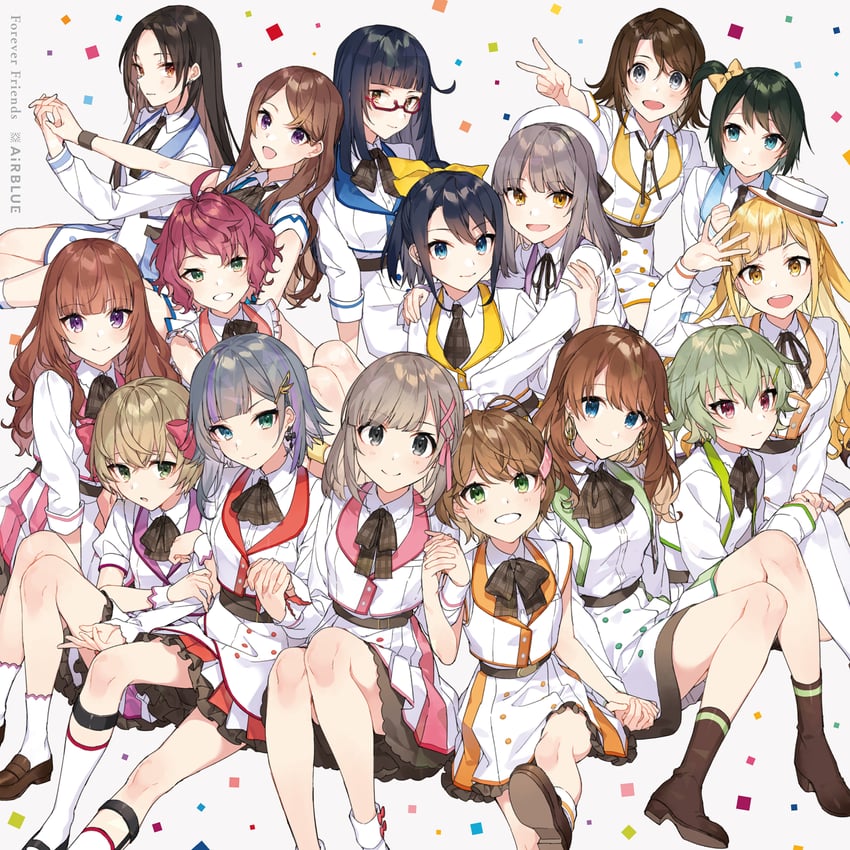 mutsuishi haruna, yomine miharu, tendo yuuki, hinakura riko, maruyama rie, and 11 more (cue!)