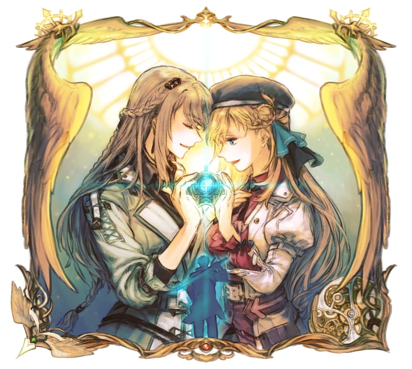 agnes claudel and elaine auclair (eiyuu densetsu and 1 more) drawn by gaha_(charat08)