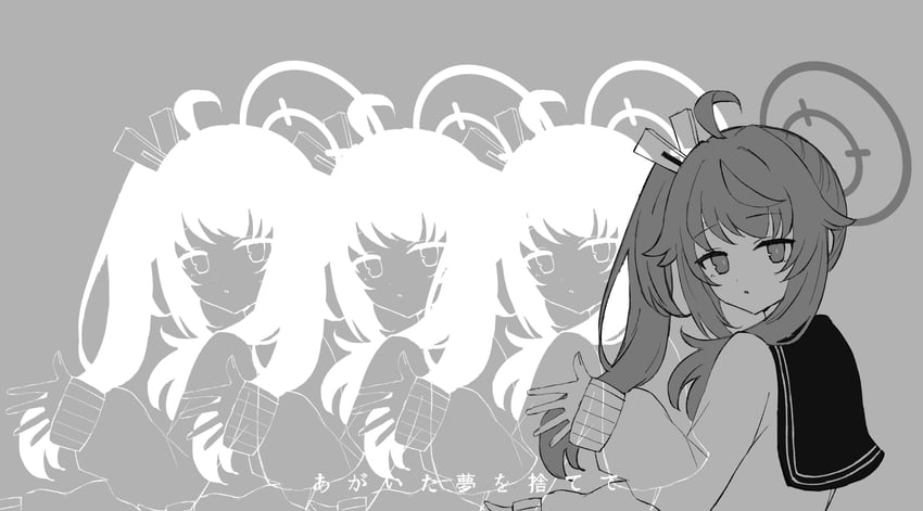 natsu (blue archive and 1 more) drawn by azuki_(az_my)