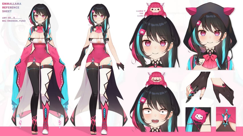 emma llama (indie virtual youtuber) drawn by tamafurin