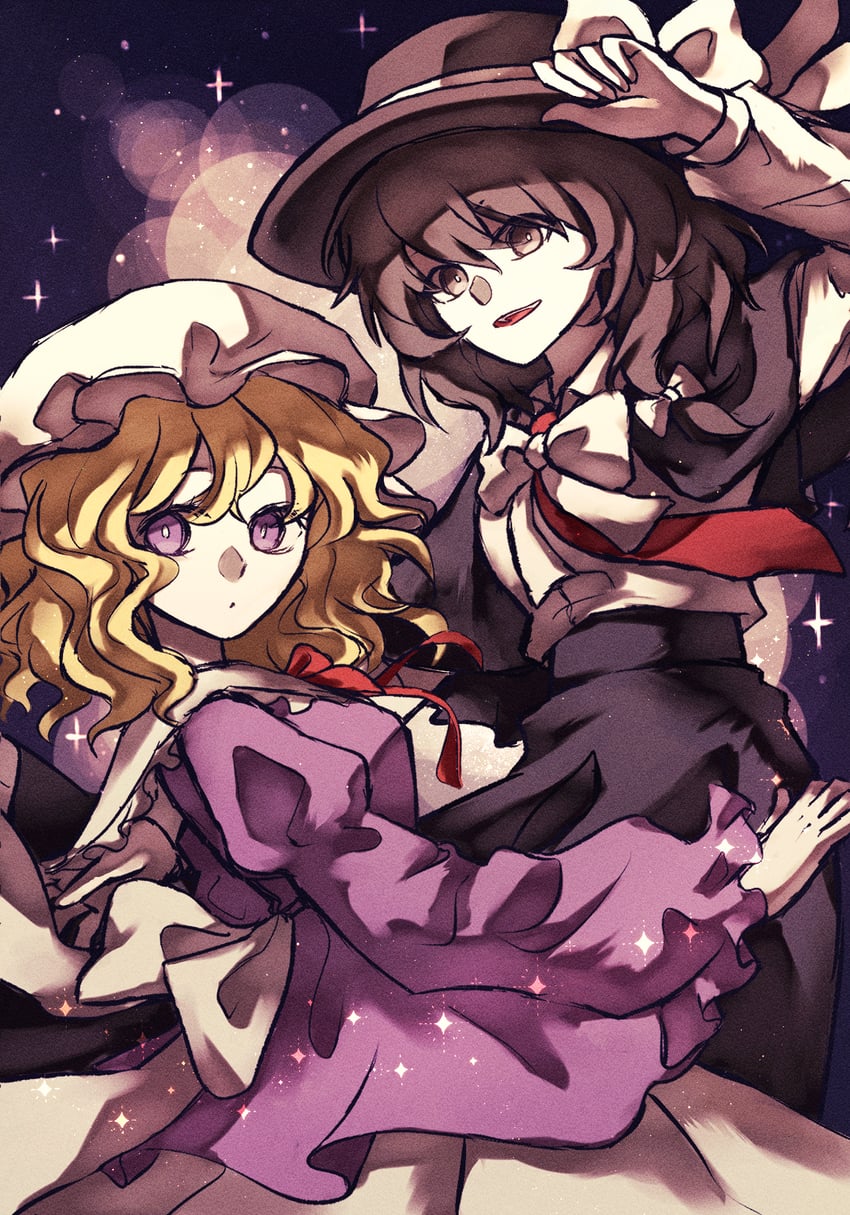 usami renko and maribel hearn (touhou) drawn by soda_(sodaa_811)