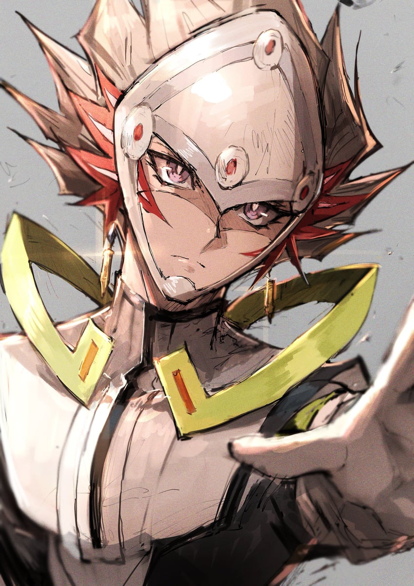 kogami ryoken and revolver (yu-gi-oh! and 1 more) drawn by erichidayo