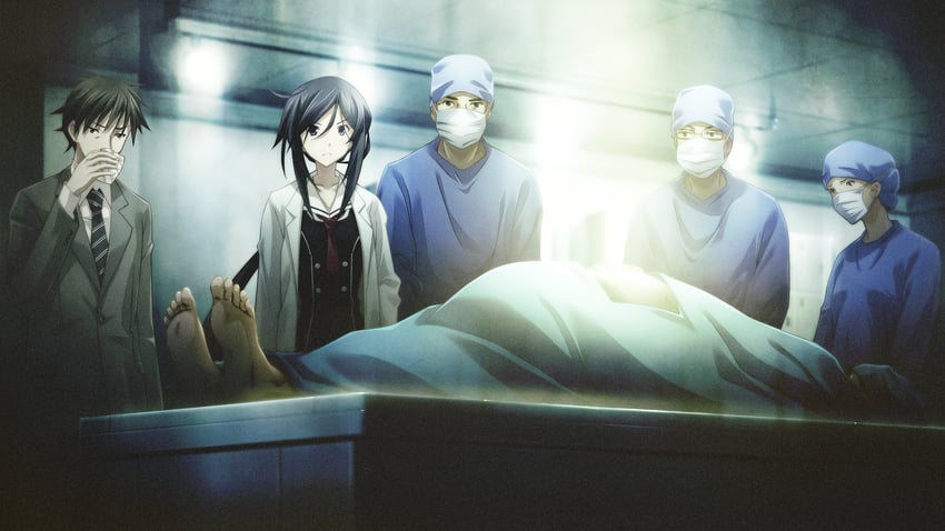 kunosato mio, shinjo takeshi, and watabe tomoaki (chaos;child) drawn by sasaki_mutsumi