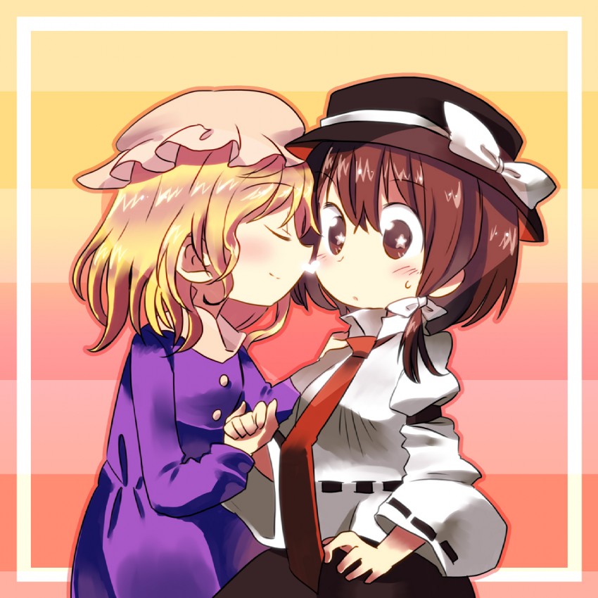 usami renko and maribel hearn (touhou) drawn by hachi_(8bit_canvas)
