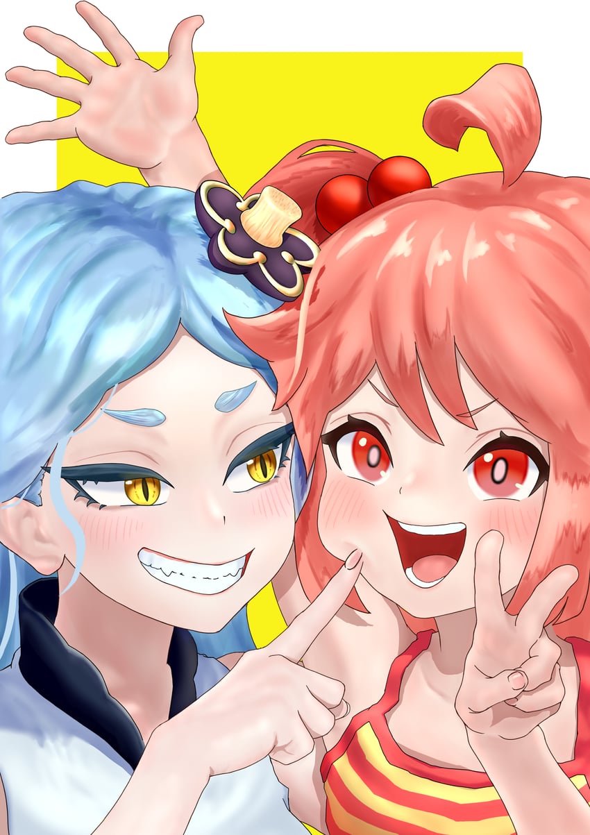 mizore and himari (tokedase! mizorechan) drawn by ran-ton