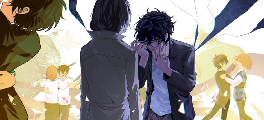 amamiya ren and akechi gorou (persona and 2 more) drawn by fsmaichobpeg0