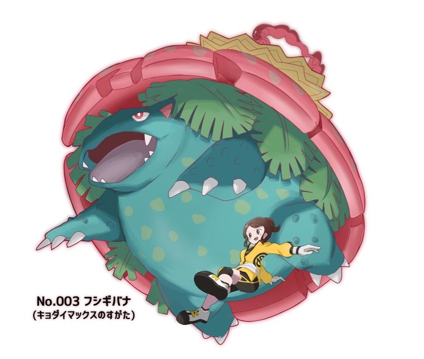 gloria, venusaur, and gigantamax venusaur (pokemon and 1 more) drawn by umiru