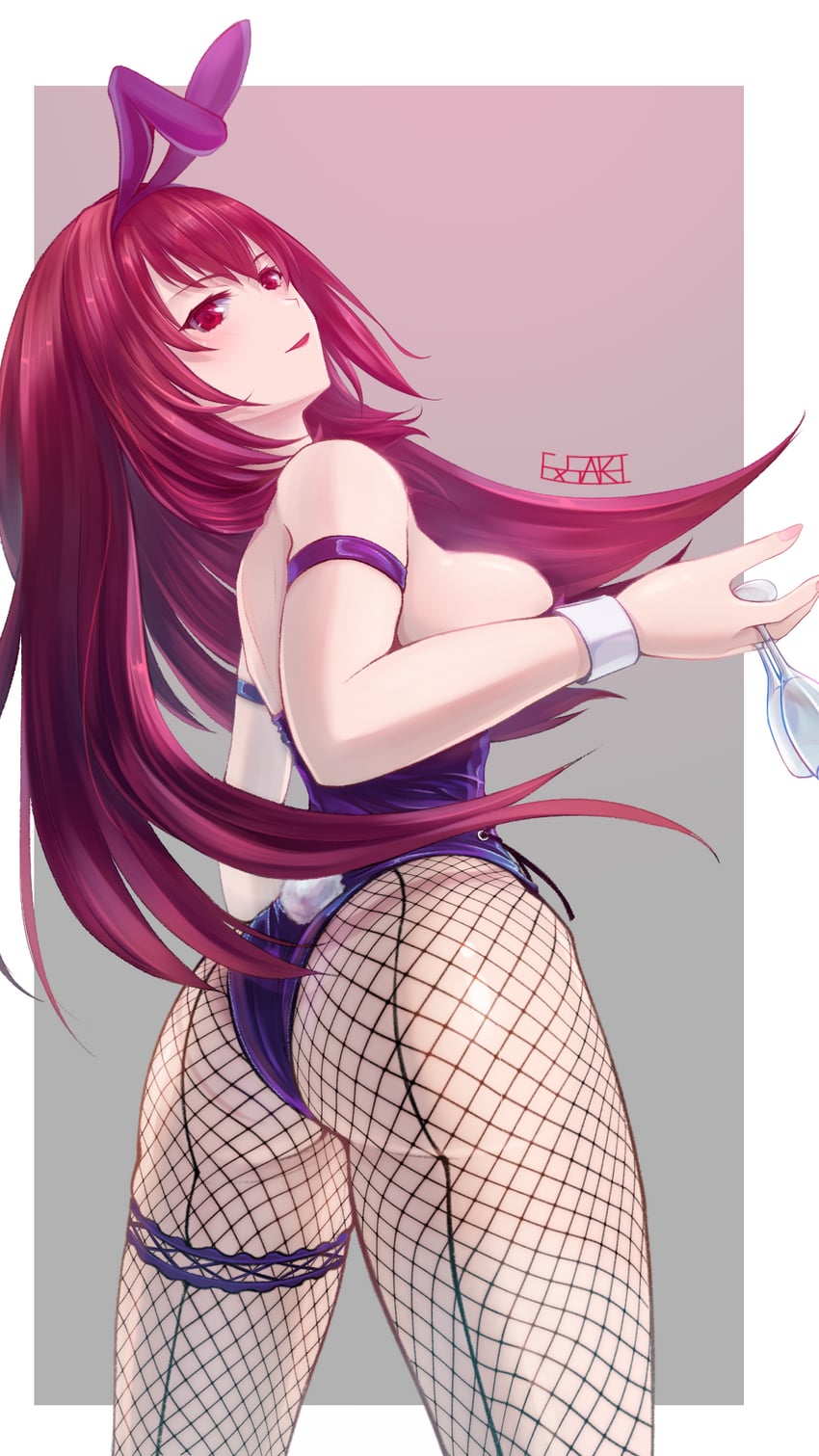 scathach (fate and 1 more) drawn by ex_saki