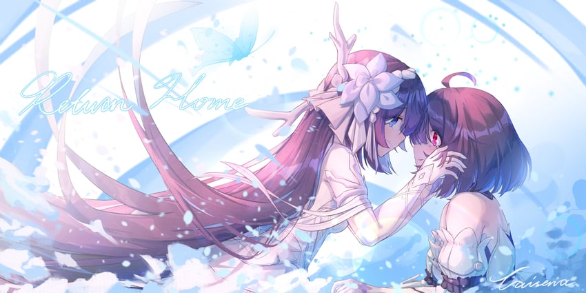 seele vollerei and seele (honkai and 1 more) drawn by caisena