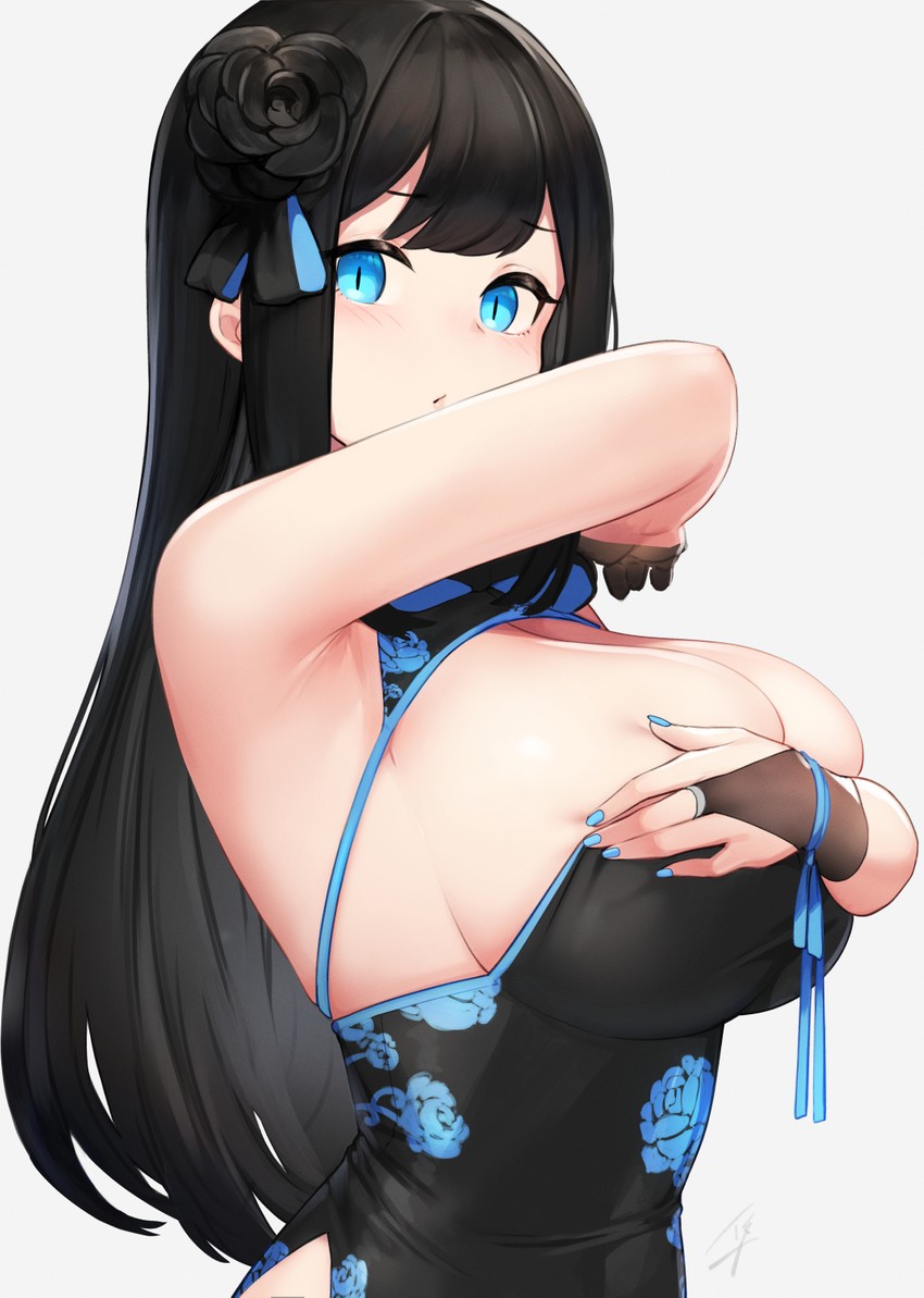 blue-eyed girl (original) drawn by hayabusa_(vert_320)