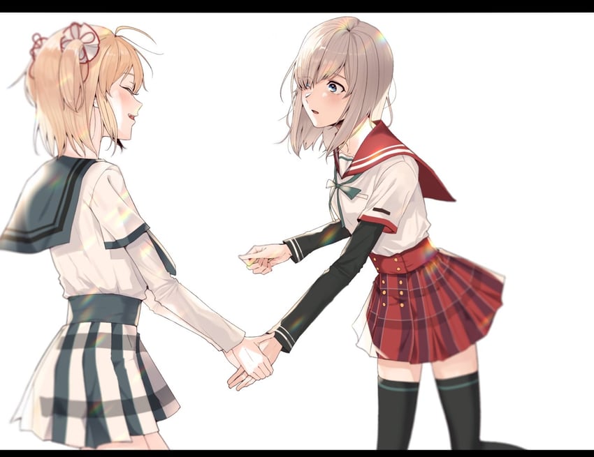 isuzu ren and ayano rika (mahou shoujo madoka magica and 1 more) drawn by 596_(_gokuraku_joudo)