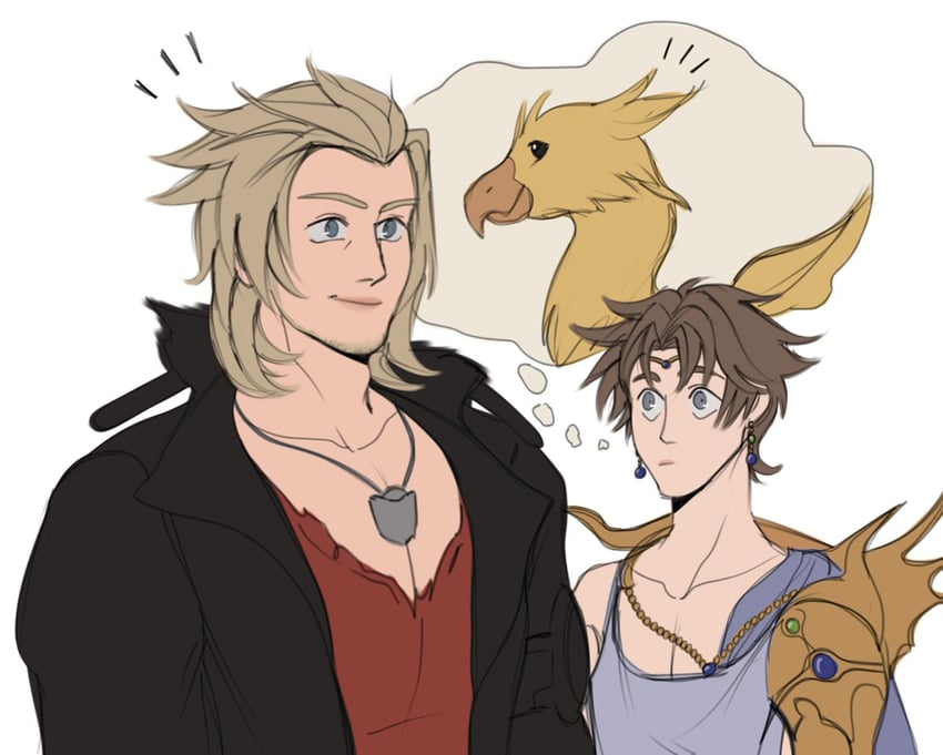 bartz klauser and snow villiers (final fantasy and 3 more) drawn by multiakimo