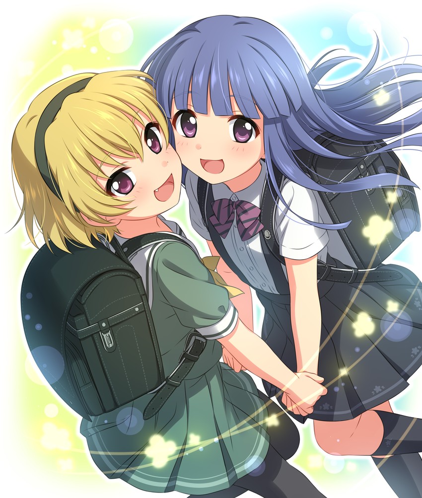 furude rika and houjou satoko (higurashi no naku koro ni) drawn by sekina