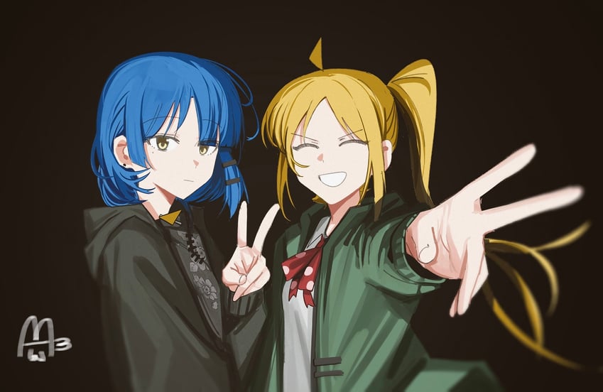ijichi nijika and yamada ryo (bocchi the rock!) drawn by haidao_mao