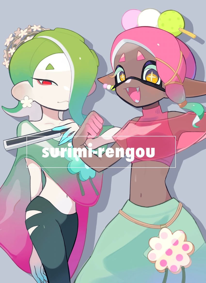 shiver and frye (splatoon and 1 more) drawn by o_oh56