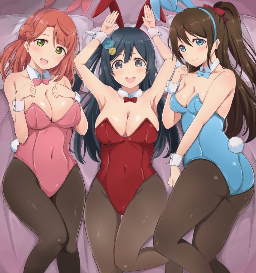 yuki setsuna, uehara ayumu, and osaka shizuku (love live! and 1 more) drawn by wewe