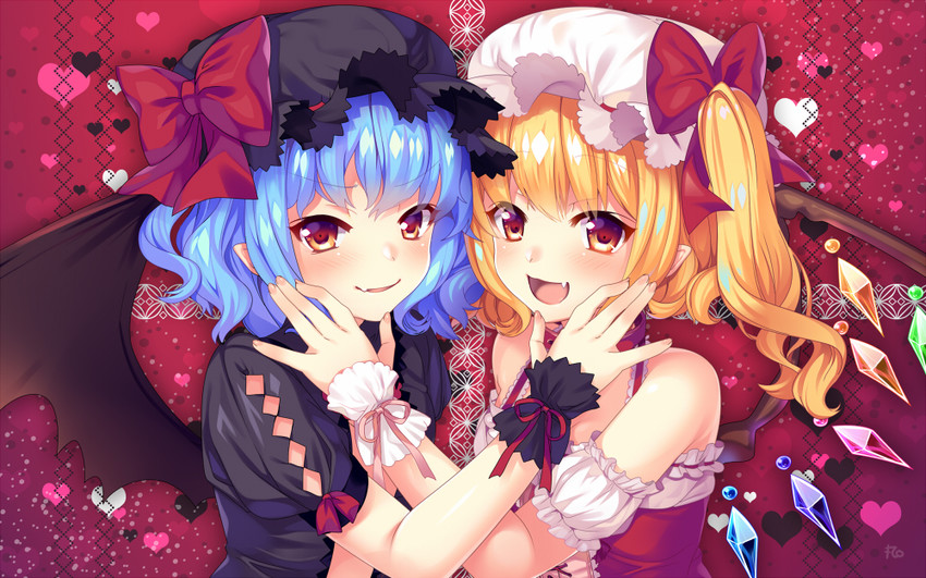 remilia scarlet and flandre scarlet (touhou) drawn by matatabi_maru