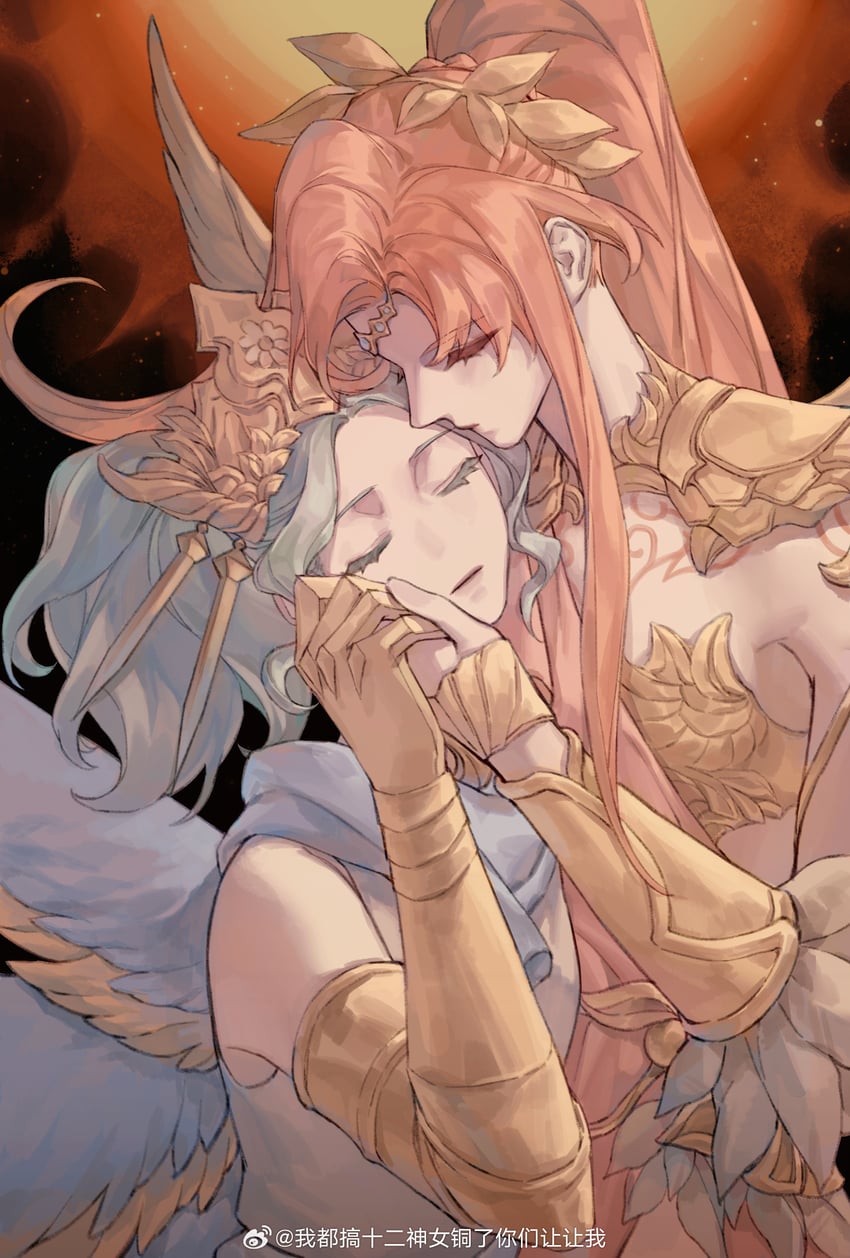 menphina and azeyma (final fantasy and 1 more) drawn by wo_dou_gao_shi'er_shennu