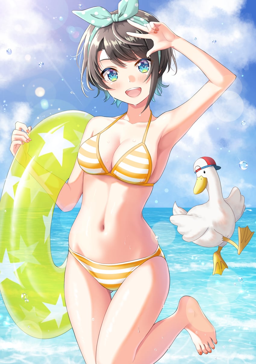 oozora subaru and subaru duck (hololive) drawn by kotone_neruneru