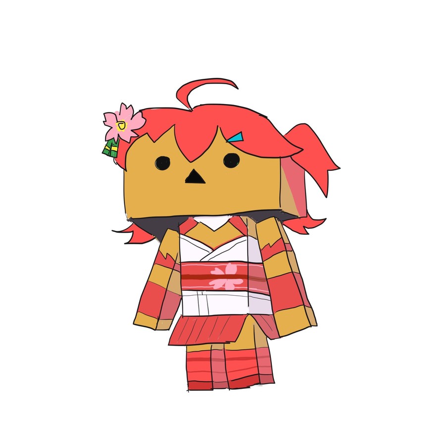 sakura miko and danboo (hololive and 1 more) drawn by kamado_uc