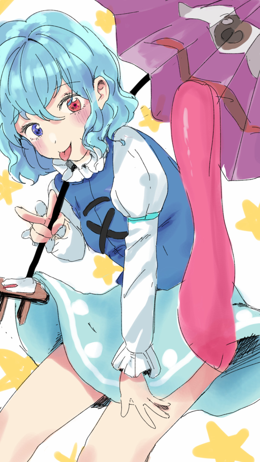 tatara kogasa (touhou and 1 more) drawn by honi_(honix3)
