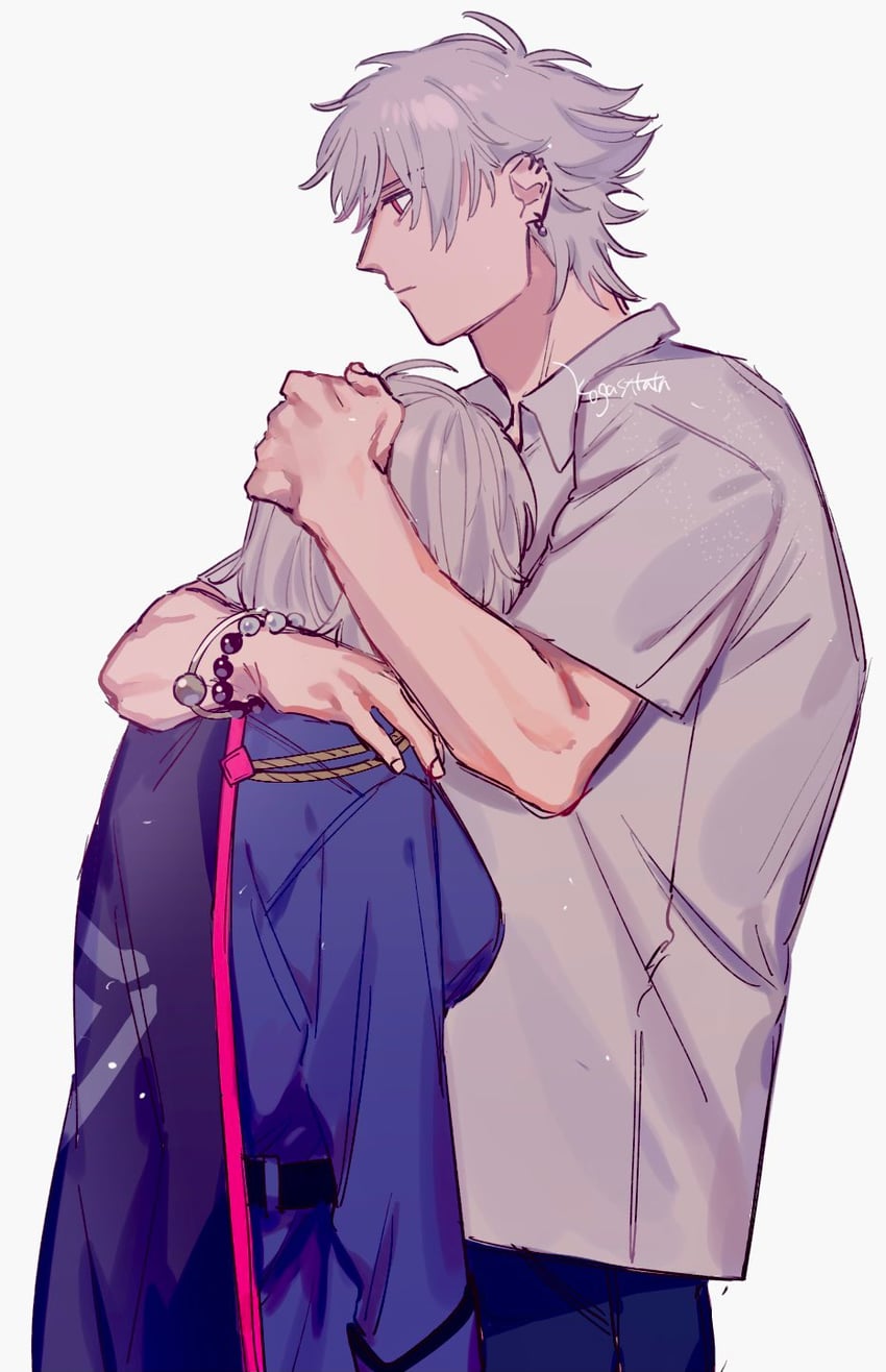 aohitsugi samatoki and aohitsugi nemu (hypnosis mic) drawn by urata_(kogasitata)