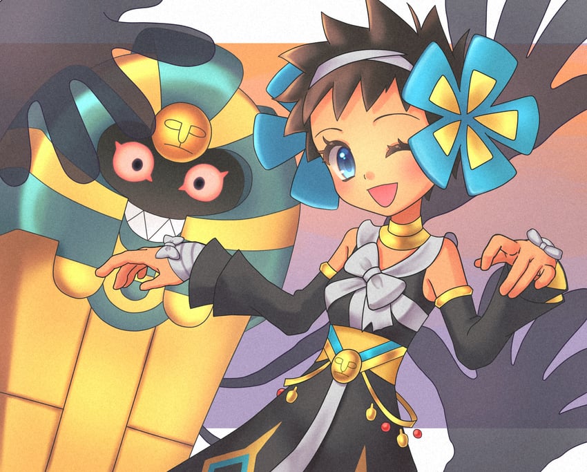 cofagrigus and phoebe (pokemon and 1 more) drawn by tsugumokei
