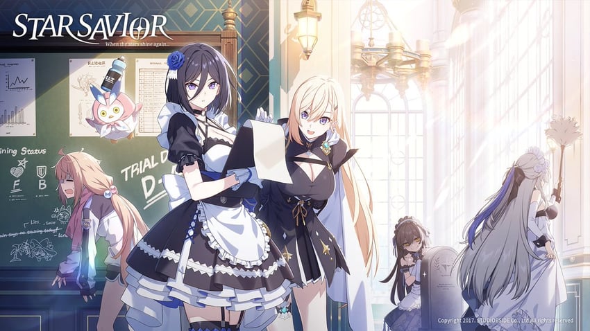 asherah, bell rhys, serpang, emilly, and claire (star savior)