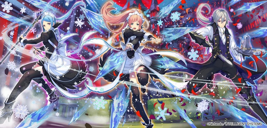 felicia, jakob, and flora (fire emblem and 2 more) drawn by kurosawa_tetsu