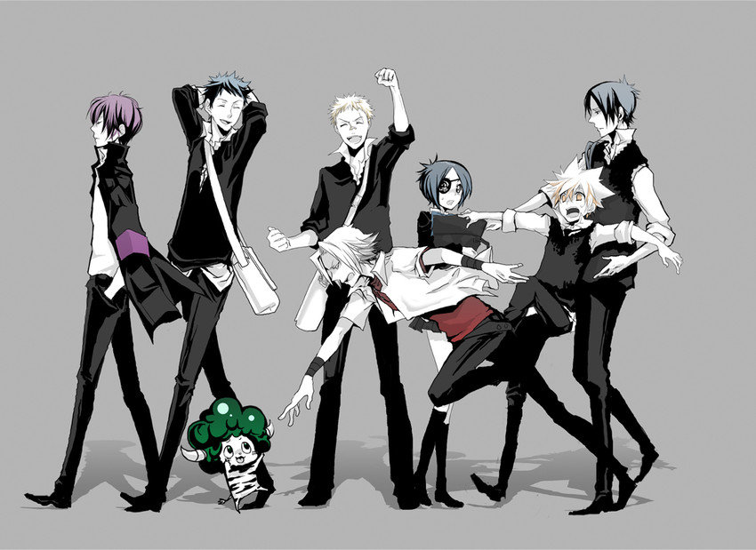 chrome dokuro, sawada tsunayoshi, rokudou mukuro, hibari kyouya, gokudera hayato, and 3 more (katekyo hitman reborn!) drawn by ichiyoshi