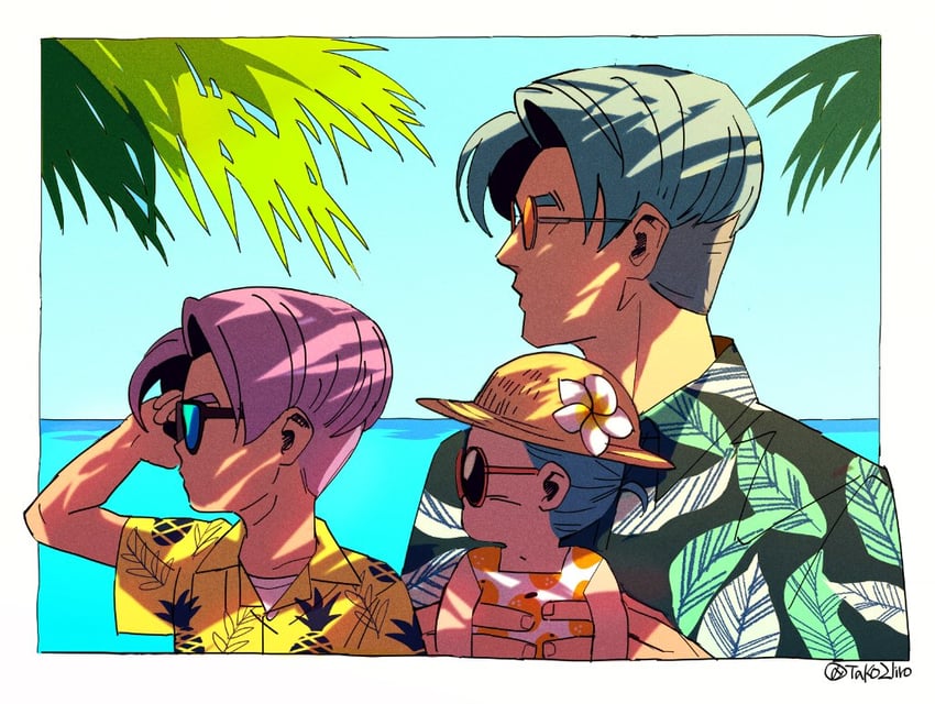 trunks and bra (dragon ball and 1 more) drawn by tako_jirou