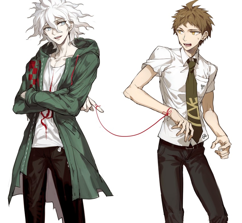 komaeda nagito and hinata hajime (danganronpa and 1 more) drawn by tewa_(0120831)