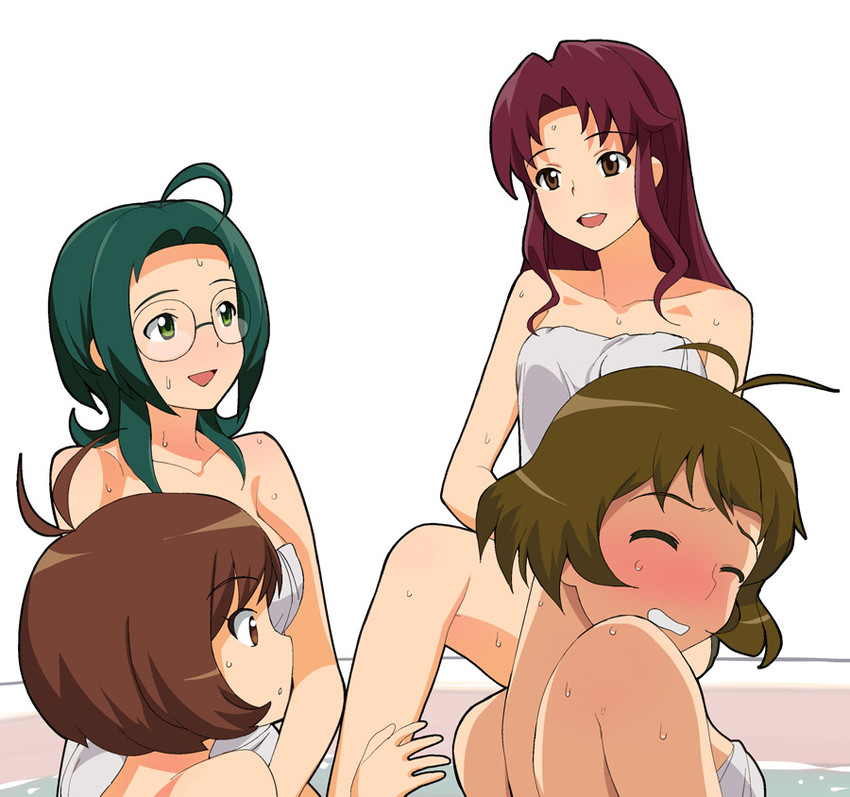 akizuki ryo, hidaka ai, ozaki reiko, and okamoto manami (idolmaster and 1 more) drawn by a1_(initial-g)
