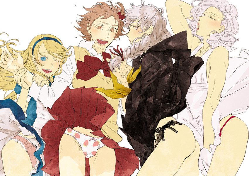 narukami yu, alice, hanamura yousuke, tatsumi kanji, kuma, and 1 more (persona and 2 more) drawn by mihara_(081mhrs)