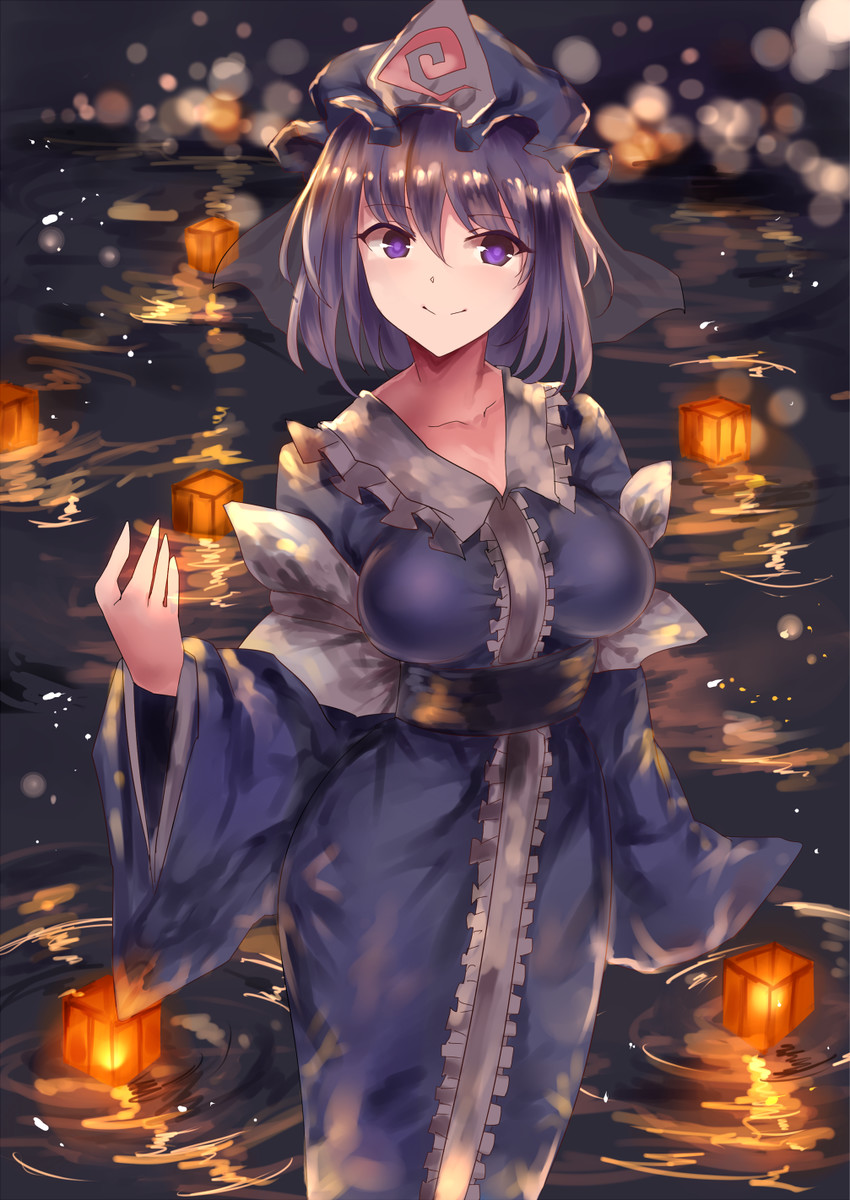 saigyouji yuyuko (touhou) drawn by moruchi_(rinaka_moruchi)
