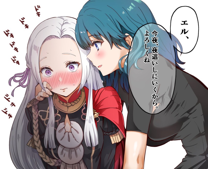 female byleth and edelgard von hresvelg (fire emblem and 1 more) drawn by oroshipon_zu