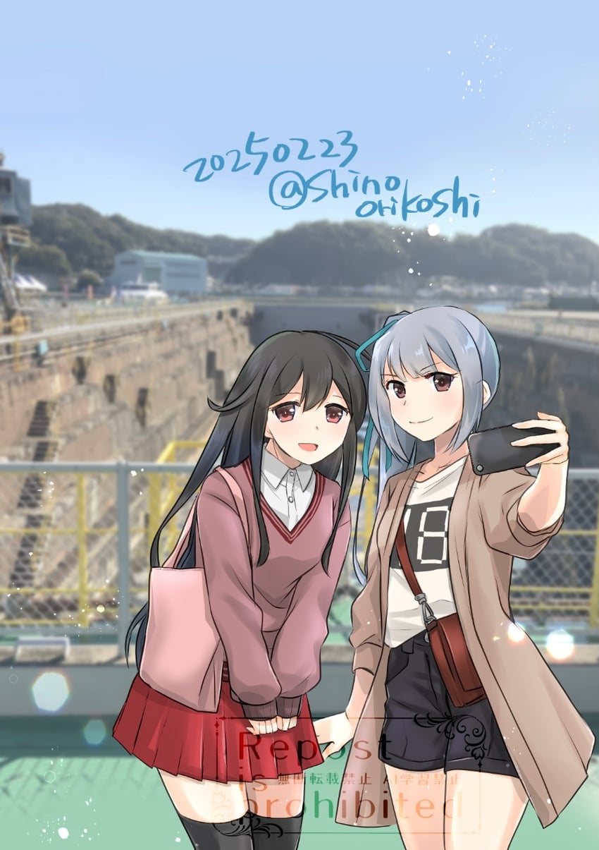 kasumi and hatsushimo (kantai collection) drawn by orikoshi_shino