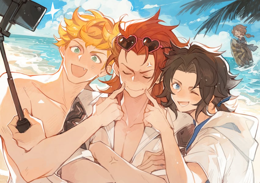 vane, percival, lancelot, and siegfried (granblue fantasy) drawn by luminous_slime