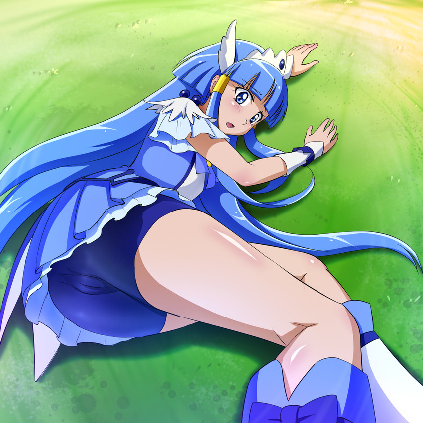 aoki reika and cure beauty (precure and 1 more) drawn by mont_blanc_(heartcatch_ayaya)